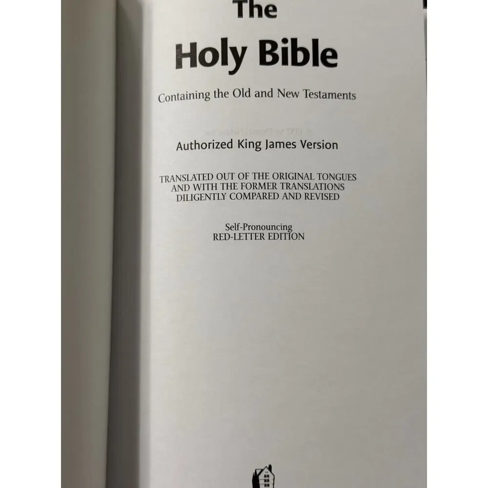 Thomas Nelson Holy Bible Gift Edition Purple Leather Soft Cover KJV